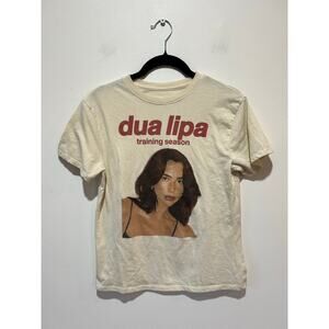 Dua Lipa concert t shirt womens size M cream cropped